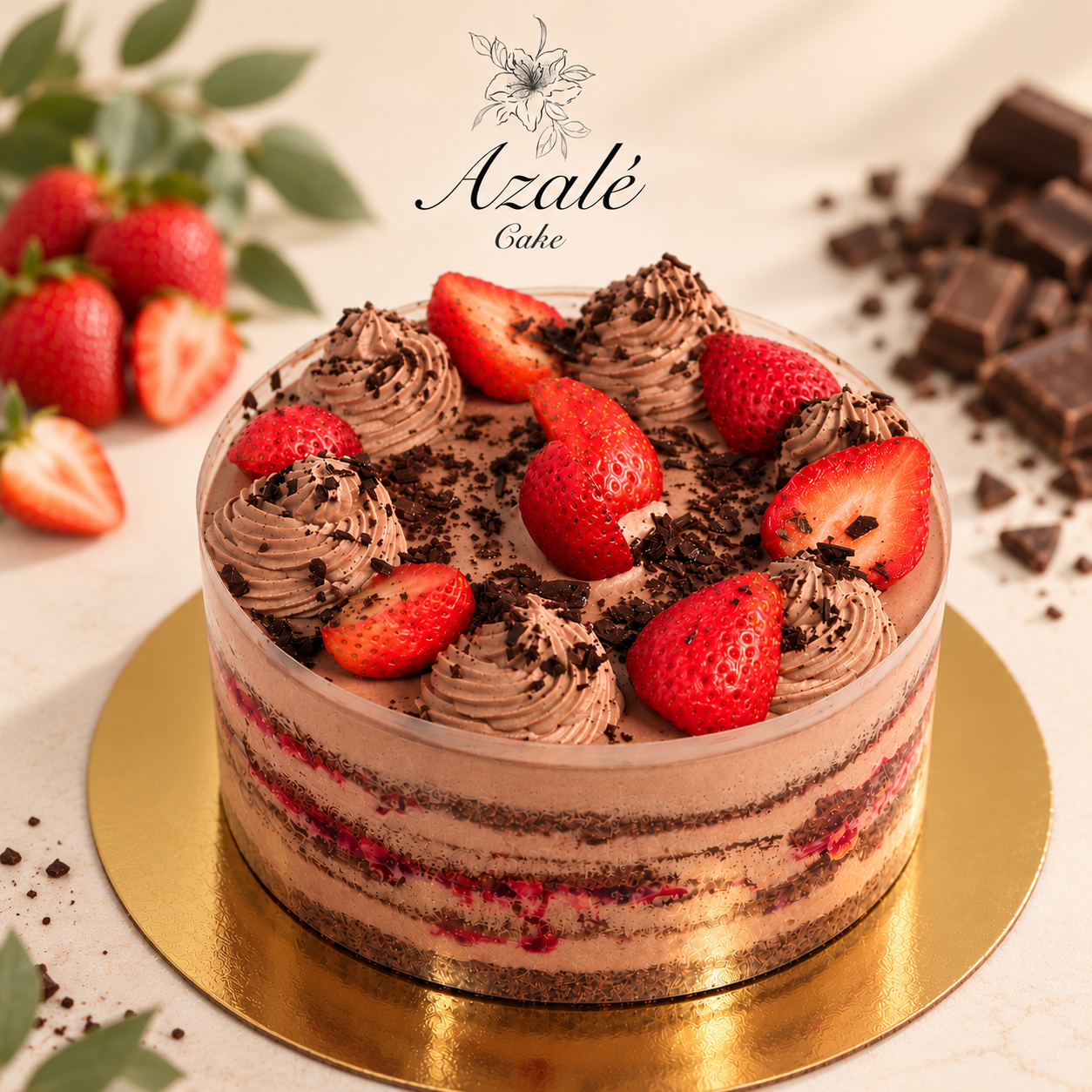 Chocolate Berries Cream Cake