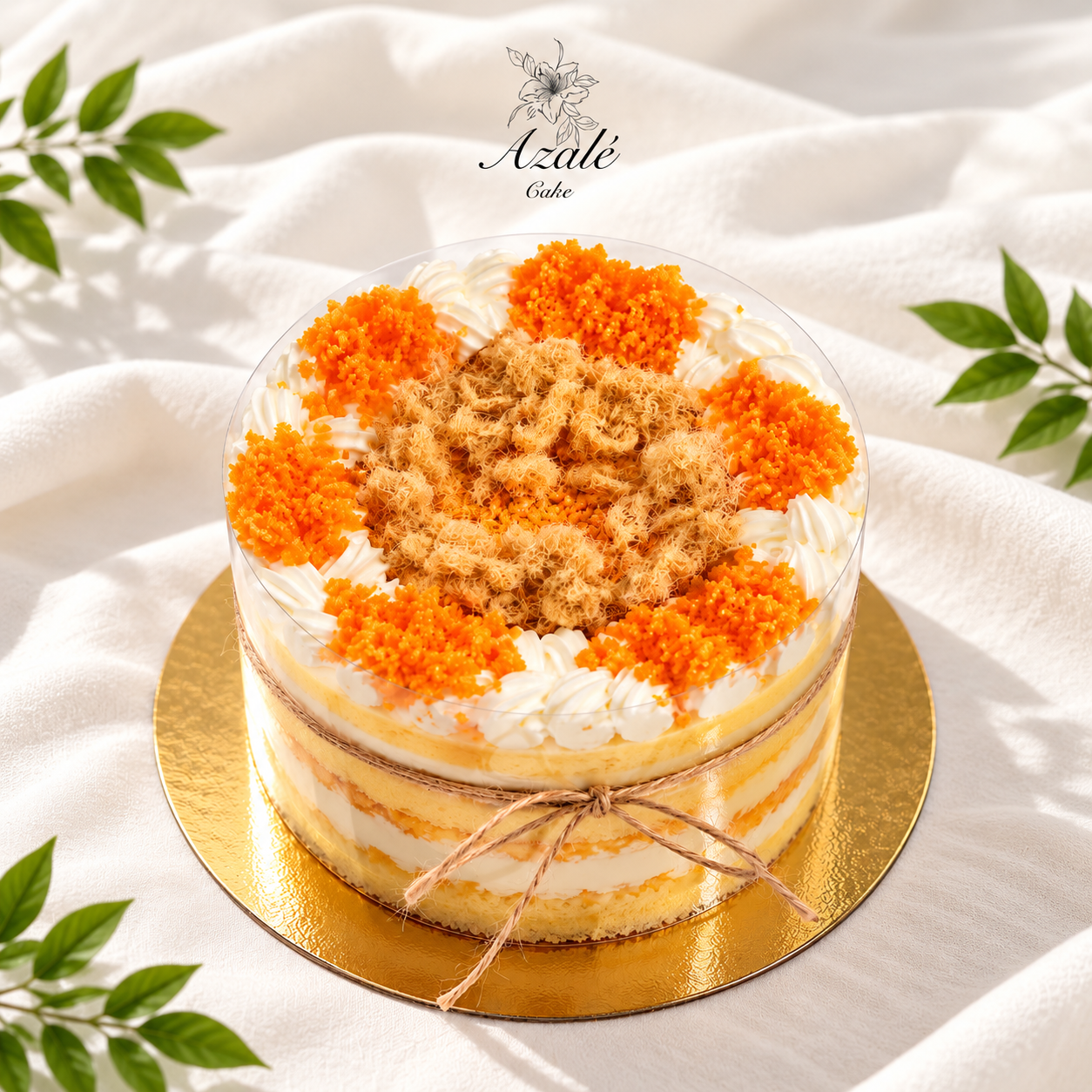 Salted Egg Cream Cheese Sponge Cake